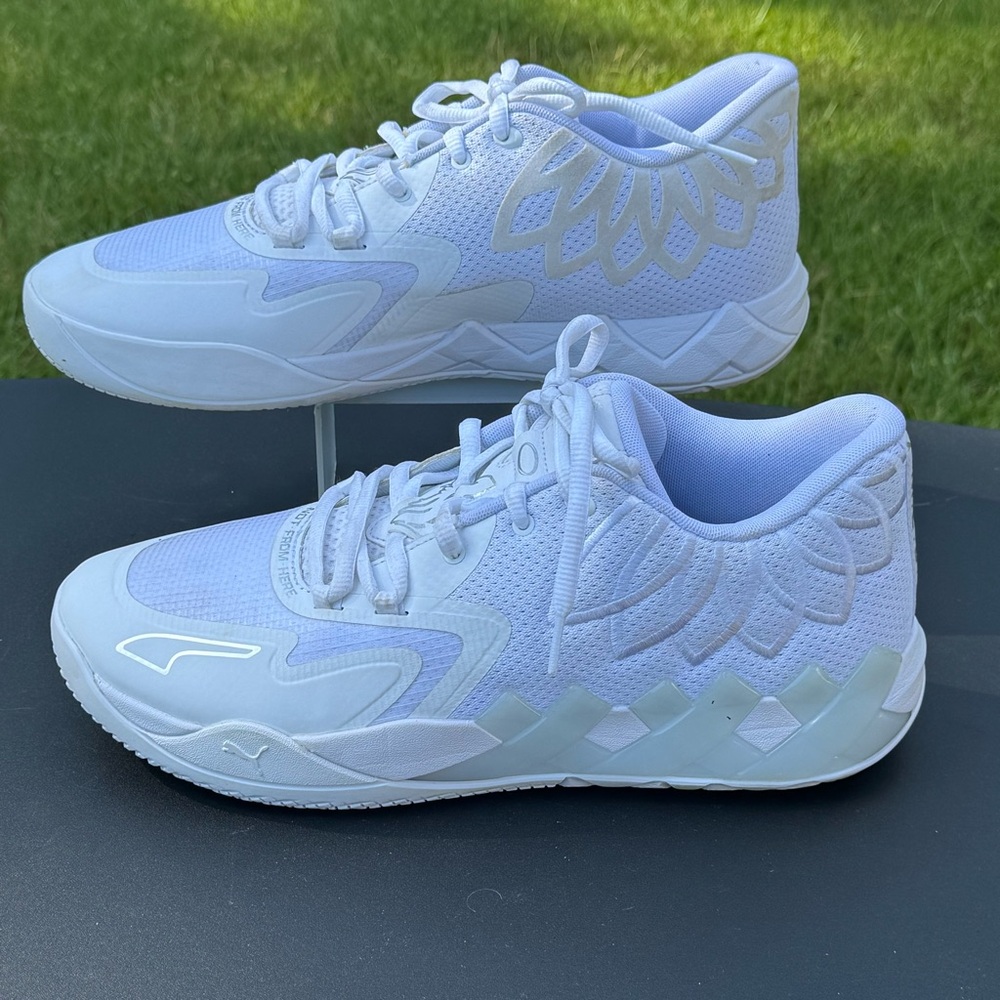 Puma LaMelo Ball MB.01 White Basketball Sneakers Men’s 12
